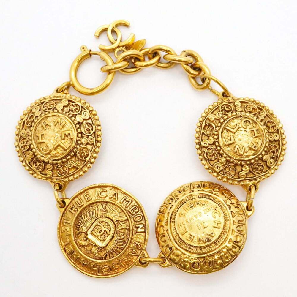 CHANEL Gold Logo Charm Bracelet - Picture 3 of 11